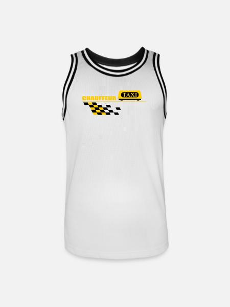 Taxi driver - Men's Basketball Jersey - white/black