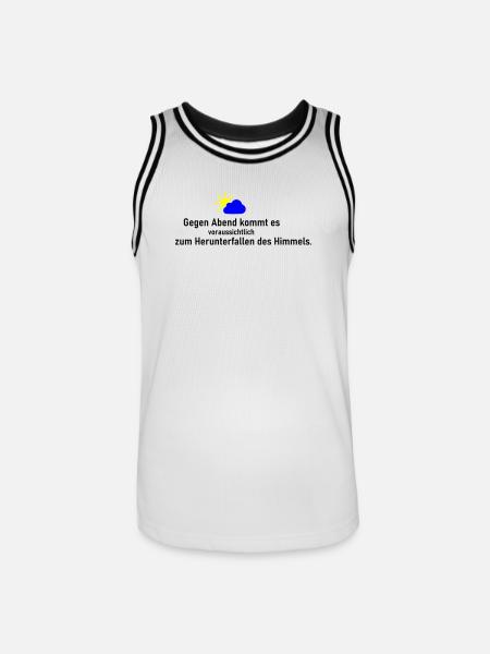 Himmel runter - Männer Basketball-Trikot - Weiß/Schwarz