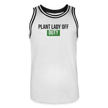 Plante En Dehors du Service - Don des Plantes - Maillot de basket Homme - blanc/noir - Devant - AI Model Male 185 dark (185cm)