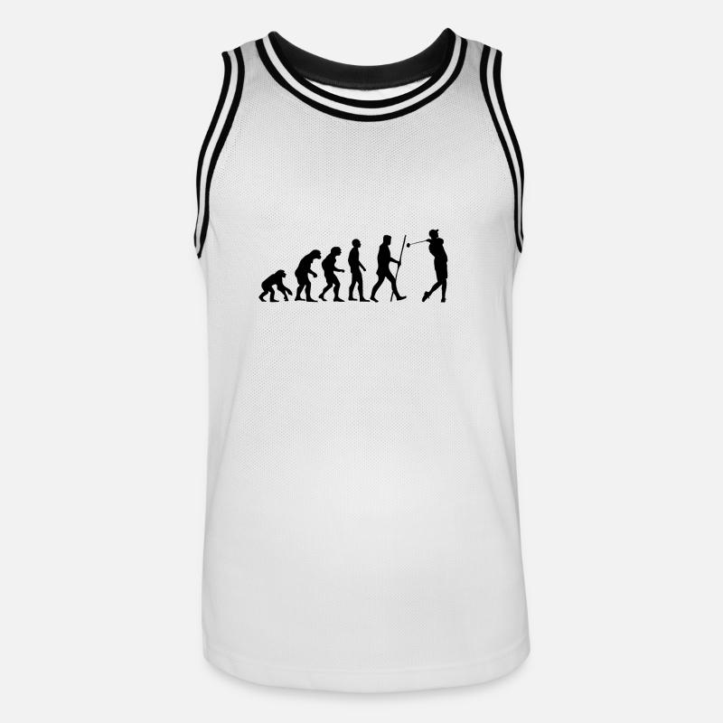 Evolution Golf comme un cadeau - Maillot de basket Homme - blanc/noir