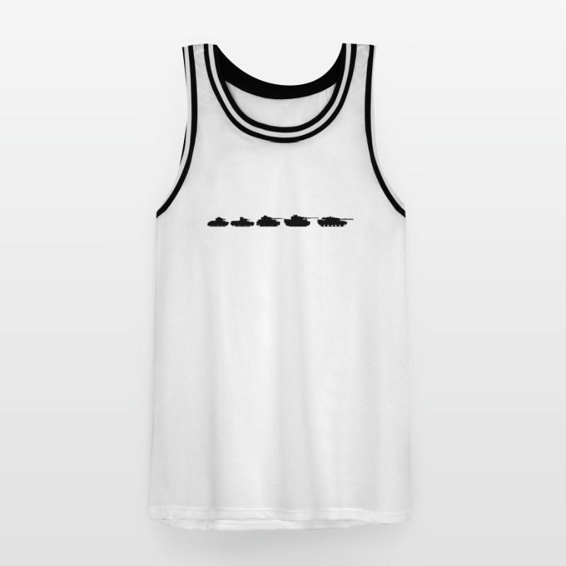 Deutsche Panzer Evolution Leopard 2 Tiger Panzer2 Männer Basketball-Trikot