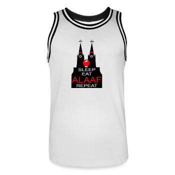 Kölsch Cologne Kölle Dom Rhing carnival nose Alaaf - Men's Basketball Jersey - white/black - Front - AI Model Male 185 dark (185cm)