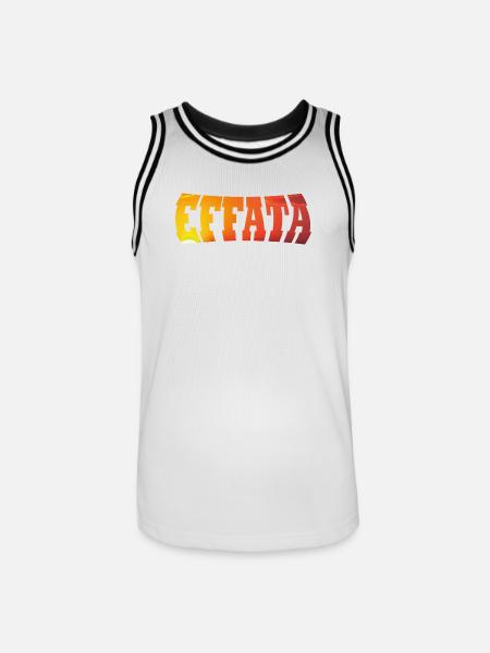 EFFATA - Men's Basketball Jersey - white/black