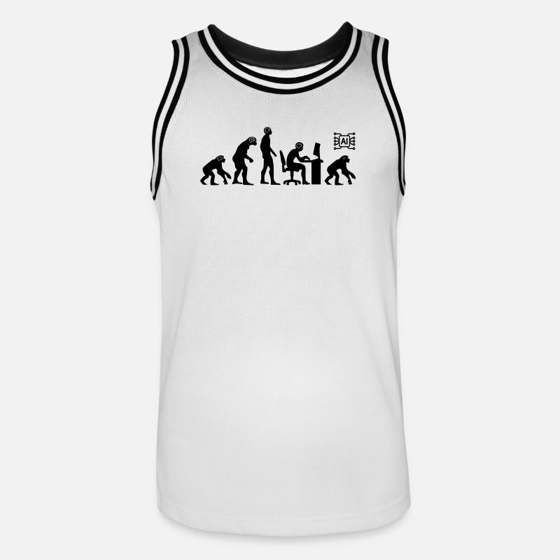 AIvolution2 - Männer Basketball-Trikot - Weiß/Schwarz