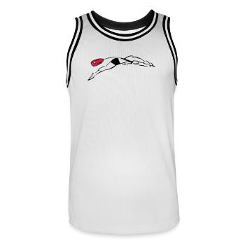 lifeguard plunge - Maillot de basket Homme - blanc/noir - Devant - AI Model Male 185 dark (185cm)