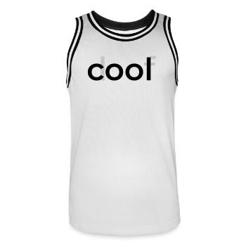 cool doof - Männer Basketball-Trikot - Weiß/Schwarz - Vorne - AI Model Male 185 dark (185cm)