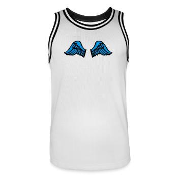 wings - Männer Basketball-Trikot - Weiß/Schwarz - Vorne - AI Model Male 185 dark (185cm)