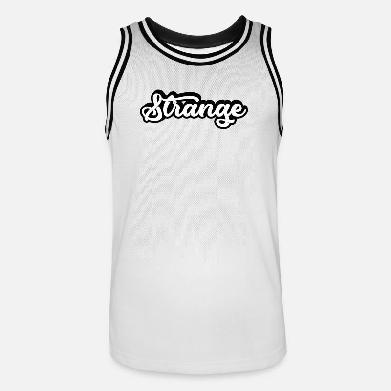 étrange étrange étrange étranger différent - Maillot de basket Homme - blanc/noir