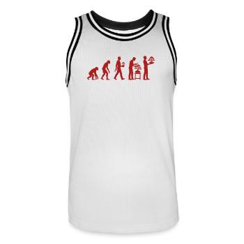 Bonsaï Évolution des plantes Bonsaï japonaises - Maillot de basket Homme - blanc/noir - Devant - AI Model Male 185 dark (185cm)
