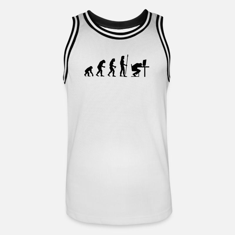 evolution_pc_4 - Maillot de basket Homme - blanc/noir