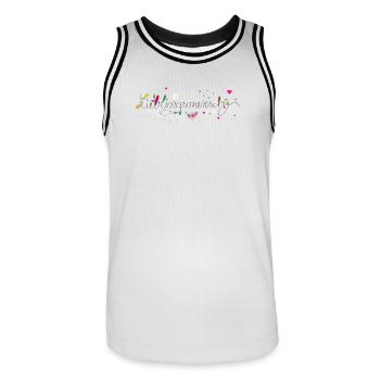 Zarte Lieblingsmensch Kalligrafie für Valentinstag - Männer Basketball-Trikot - Weiß/Schwarz - Vorne - AI Model Male 185 dark (185cm)