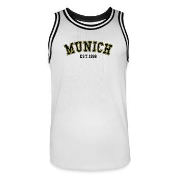 Munich Fondé en 1996 - Maillot de basket Homme - blanc/noir - Devant - AI Model Male 185 dark (185cm)