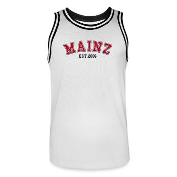 Mayence Fondée en 2006 - Maillot de basket Homme - blanc/noir - Devant - AI Model Male 185 dark (185cm)