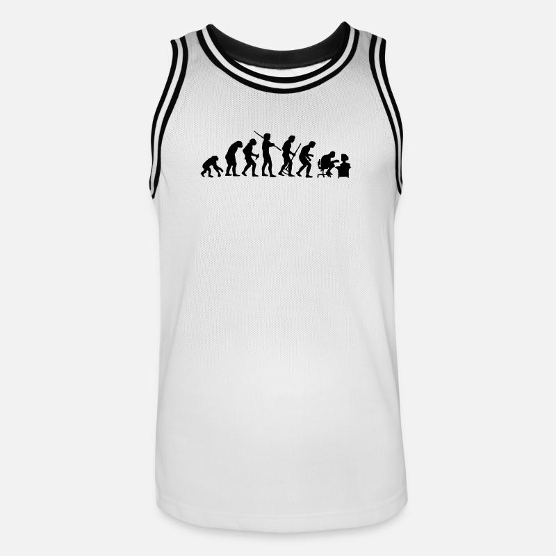 Evolution - Men's Basketball Jersey - white/black