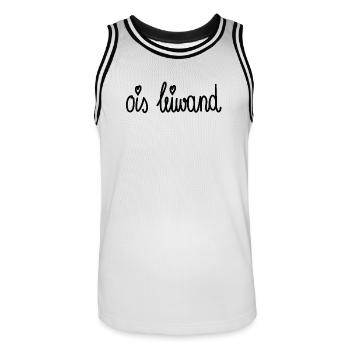 Ois leiwand! Dialekt Mundart Wien Österreich - Männer Basketball-Trikot - Weiß/Schwarz - Vorne - AI Model Male 185 dark (185cm)
