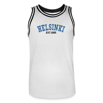 Helsinki est.2005 - Maillot de basket Homme - blanc/noir - Devant - AI Model Male 185 dark (185cm)