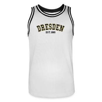 Dresde Est. 1965 - Maillot de basket Homme - blanc/noir - Devant - AI Model Male 185 dark (185cm)