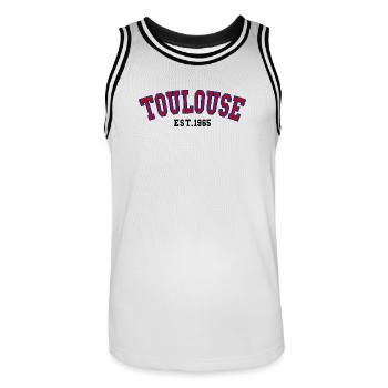 Toulouse Est. 1965 - Maillot de basket Homme - blanc/noir - Devant - AI Model Male 185 dark (185cm)