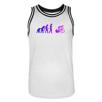 Roadbike Fans aufgepasst schlichtes Statement - Männer Basketball-Trikot - Weiß/Schwarz - Vorne - AI Model Male 185 dark (185cm)