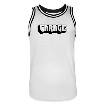 garage music - Maillot de basket Homme - blanc/noir - Devant - AI Model Male 185 dark (185cm)