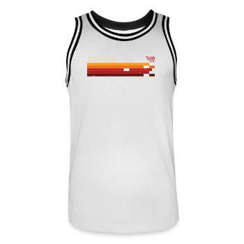 Vintage Sunset Stripes Retro - Men's Basketball Jersey - white/black - Front - AI Model Male 185 dark (185cm)