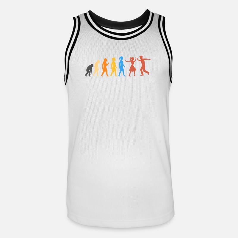 Danse Swing - Le plus haut niveau d’évolution (2) - Maillot de basket Homme - blanc/noir