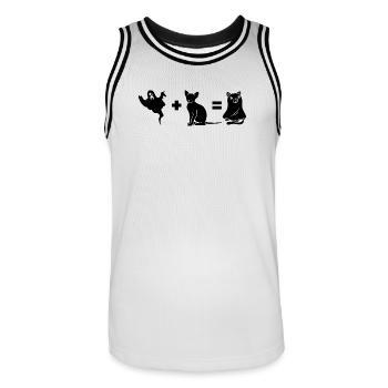 Funny Halloween Dog Ghost - Männer Basketball-Trikot - Weiß/Schwarz - Vorne - AI Model Male 185 dark (185cm)