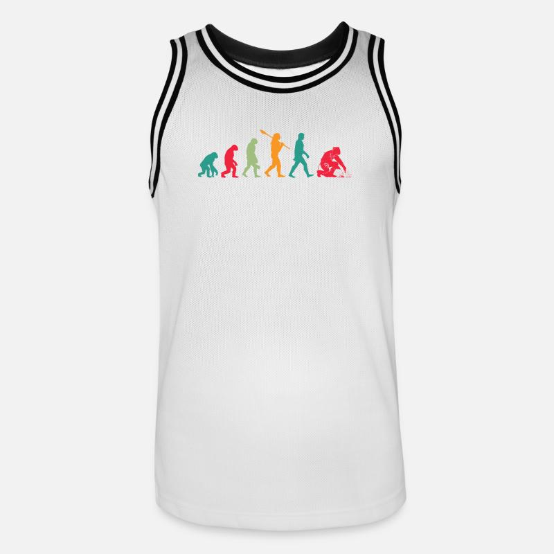 Évolution des soudeurs - Maillot de basket Homme - blanc/noir