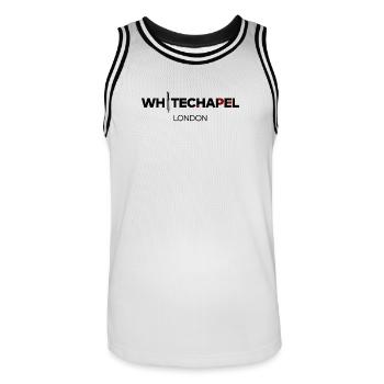 whitechapel London - Männer Basketball-Trikot - Weiß/Schwarz - Vorne - AI Model Male 185 dark (185cm)