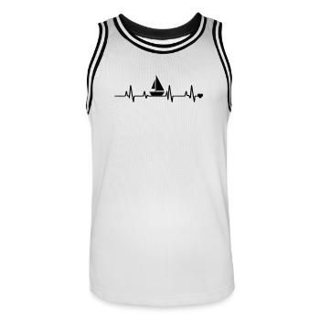 Voilier - Maillot de basket Homme - blanc/noir - Devant - AI Model Male 185 dark (185cm)