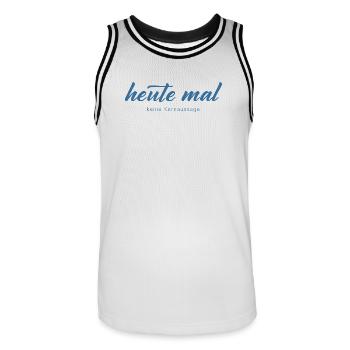 Heute mal keine Kernaussage - Männer Basketball-Trikot - Weiß/Schwarz - Vorne - AI Model Male 185 dark (185cm)