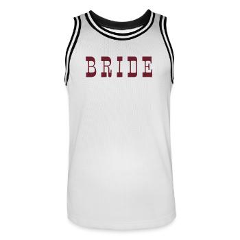 Mariée – Bourgogne - Maillot de basket Homme - blanc/noir - Devant - AI Model Male 185 dark (185cm)