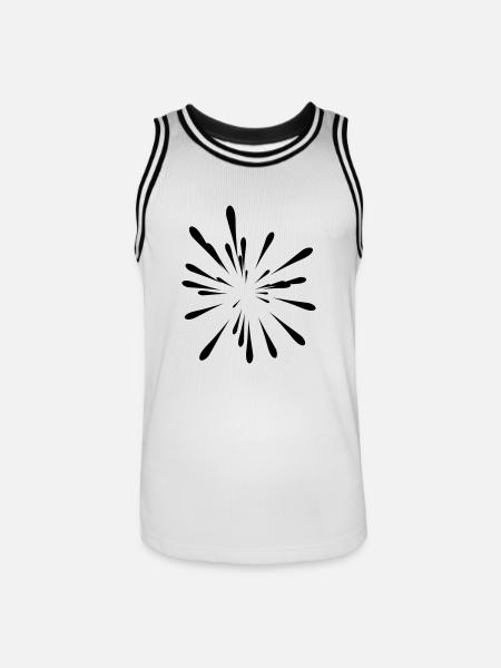 Eklat Stelle Malerei - Männer Basketball-Trikot - Weiß/Schwarz