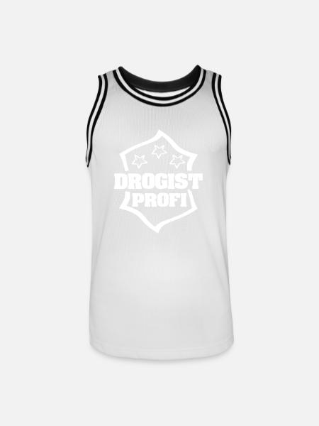 Occupation: Druggist - Men's Basketball Jersey - white/black