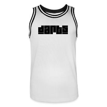 Fléchettes, fléchettes - Maillot de basket Homme - blanc/noir - Devant - AI Model Male 185 dark (185cm)