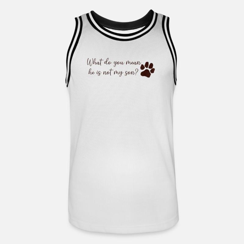 Mamma/Papà Cane - Maglia da basket per uomo - bianco/nero