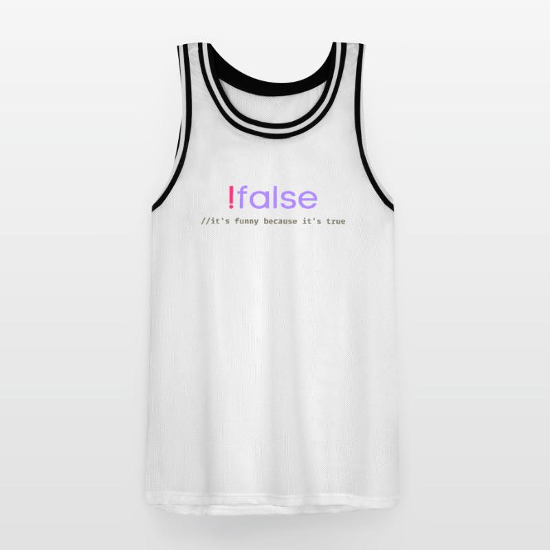 Jeu de mots sur la programmation Ifalse Funny Coder Maillot de basket Homme