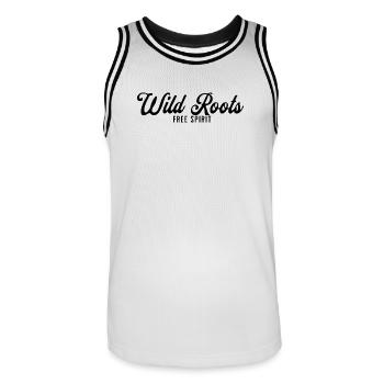 Wild Roots Free Spirit - Maillot de basket Homme - blanc/noir - Devant - AI Model Male 185 dark (185cm)
