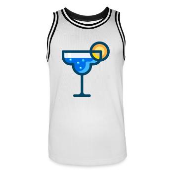 martini Cocktail bartender barkeeper bar - Männer Basketball-Trikot - Weiß/Schwarz - Vorne - AI Model Male 185 dark (185cm)