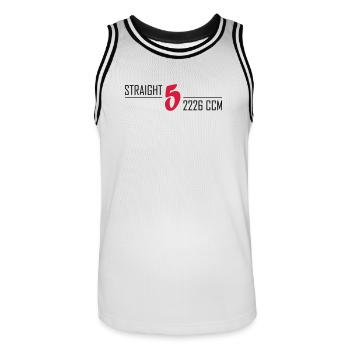 Hétéro cinq - Maillot de basket Homme - blanc/noir - Devant - AI Model Male 185 dark (185cm)