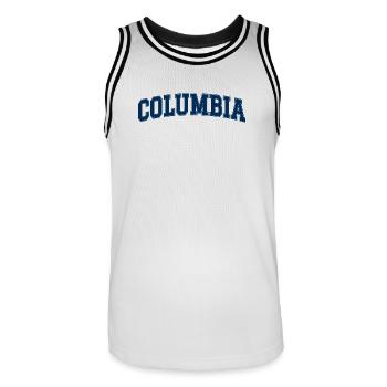 Columbia University Arch - Men's Basketball Jersey - white/black - Front - AI Model Male 185 dark (185cm)