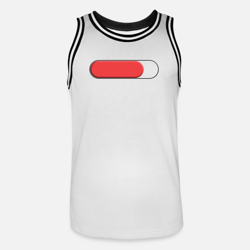 Small red gauge (loading) - Men's Basketball Jersey - white/black