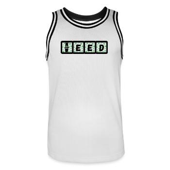 Need Weed - Men's Basketball Jersey - white/black - Front - AI Model Male 185 dark (185cm)