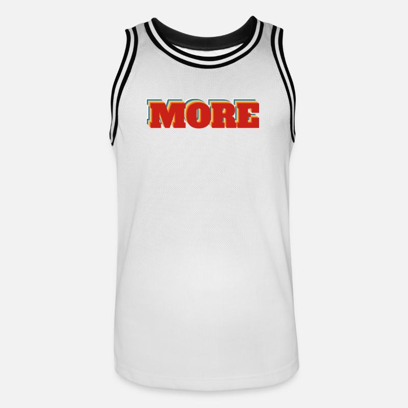 Più - Maglia da basket per uomo - bianco/nero
