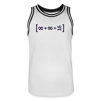 2. infini - Maillot de basket Homme - blanc/noir - Devant - AI Model Male 185 dark (185cm)