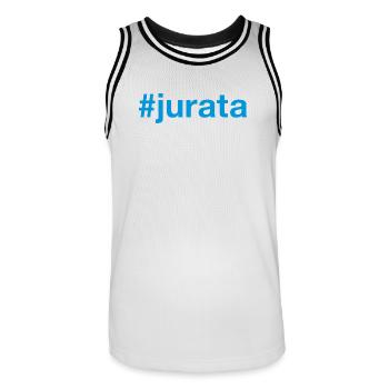 Jurata Polska Polen - Männer Basketball-Trikot - Weiß/Schwarz - Vorne - AI Model Male 185 dark (185cm)