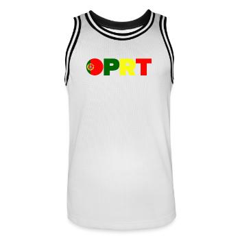Portugal - Maillot de basket Homme - blanc/noir - Devant - AI Model Male 185 dark (185cm)
