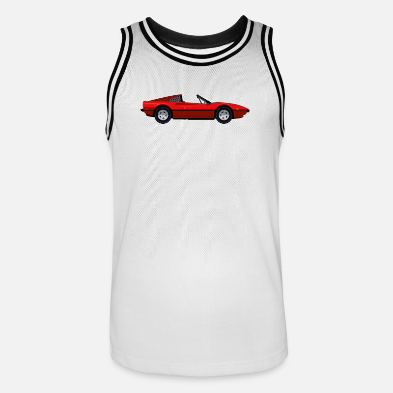 ROTER SPORTWAGEN - Männer Basketball-Trikot - Weiß/Schwarz