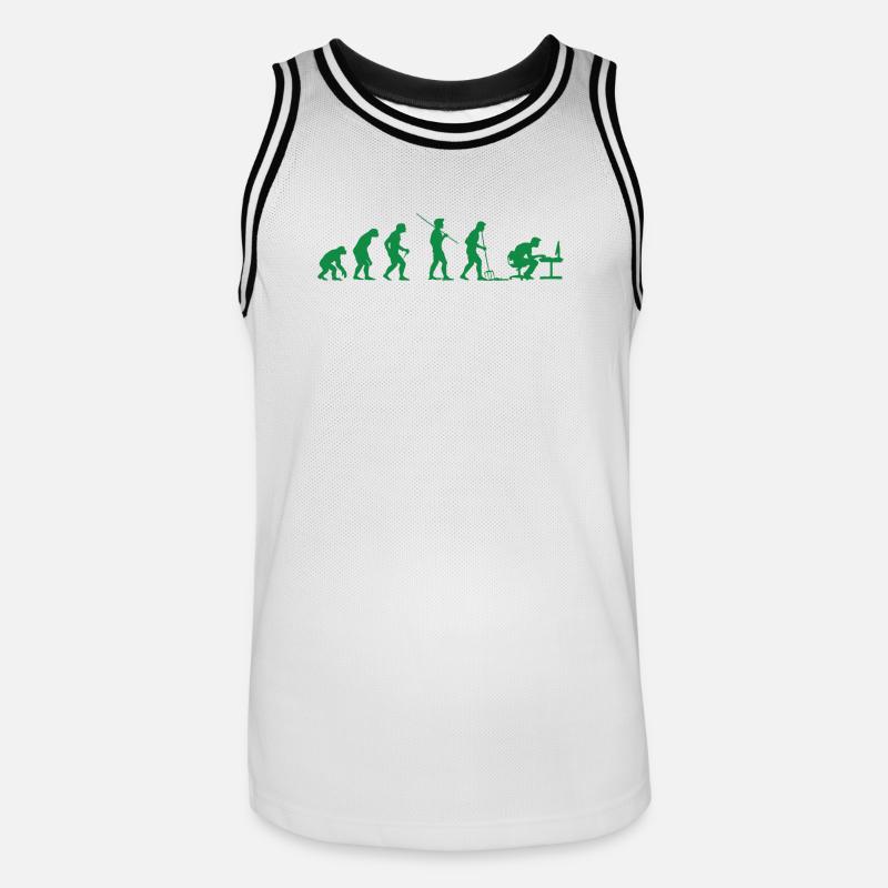 Programmeur Évolution Informaticien Développeur - Maillot de basket Homme - blanc/noir