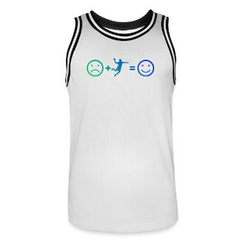 Handballspiel Geschenkidee für der Handballspieler - Männer Basketball-Trikot - Weiß/Schwarz - Vorne - AI Model Male 185 dark (185cm)